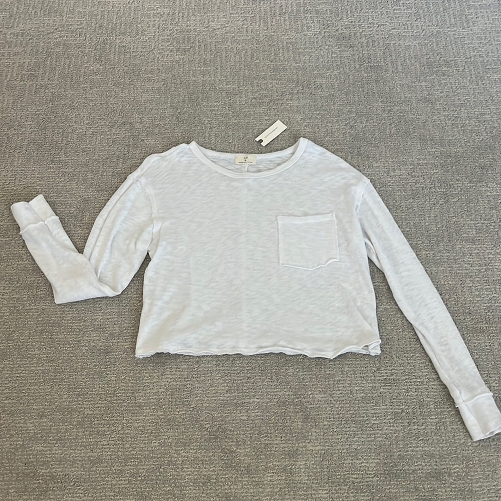 NWT Anthropologie white long sleeve shirt